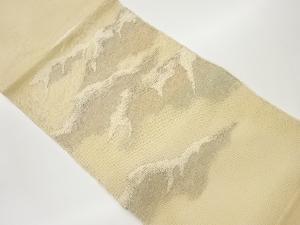 紗 抽象模様織出し袋帯